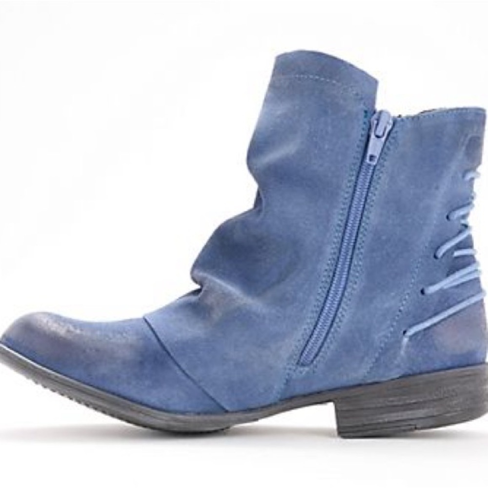 Miz Mooz Suede Ruched Ankle Boots - Dotti - Picture 2 of 12